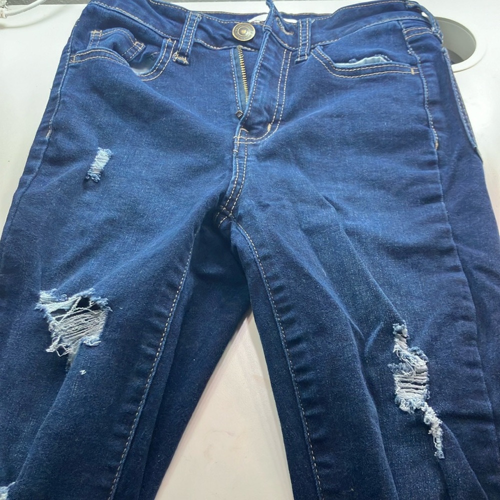 Dark blue skinny jeans